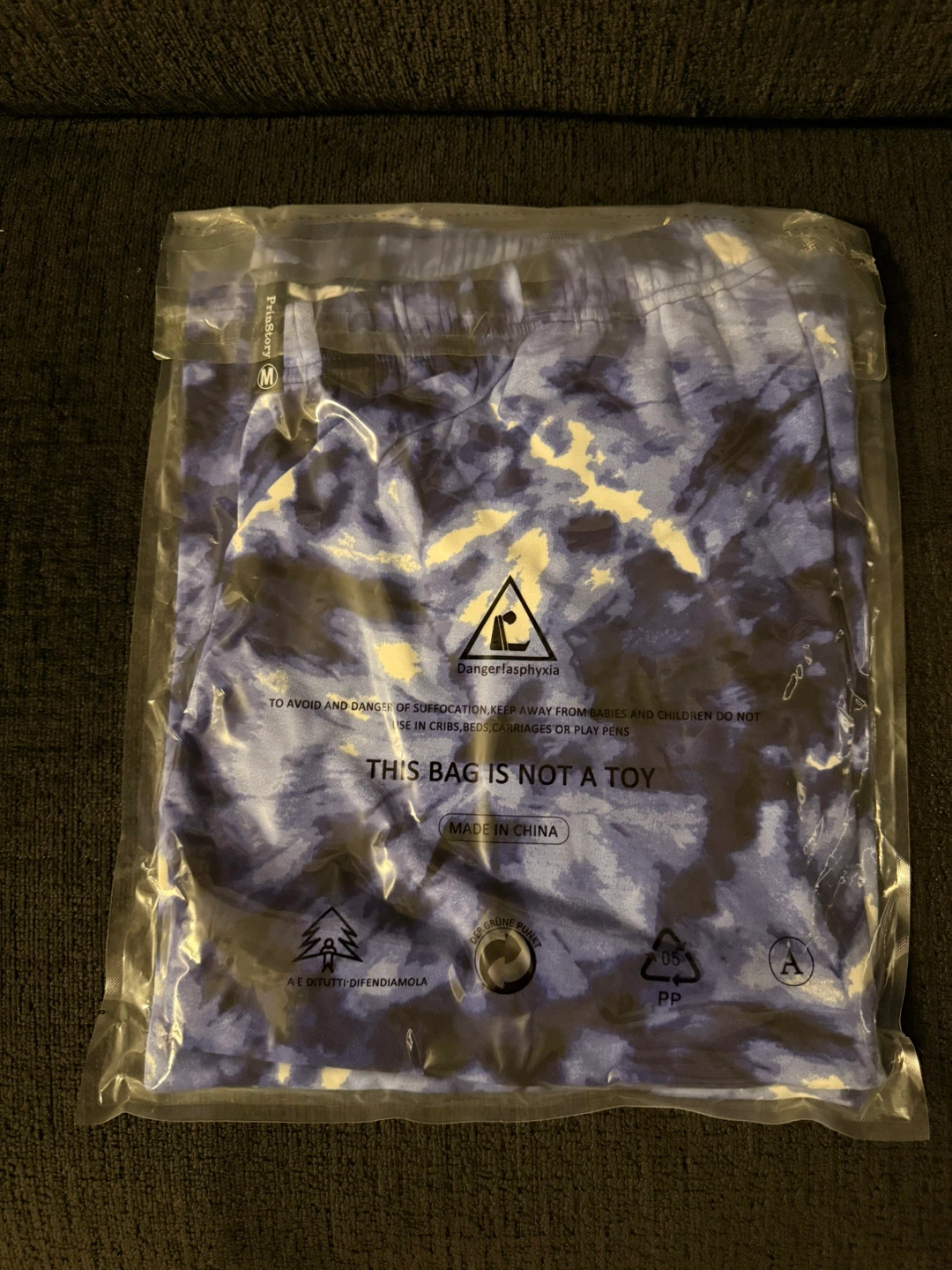 Women's Tie-Dye Pajama Set - Blue/White - photo 3