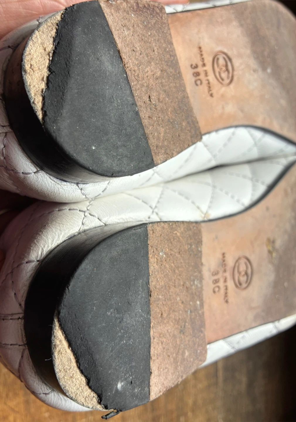 $150 Chanel ballet flats shoes size 38C lambskin women - photo 5