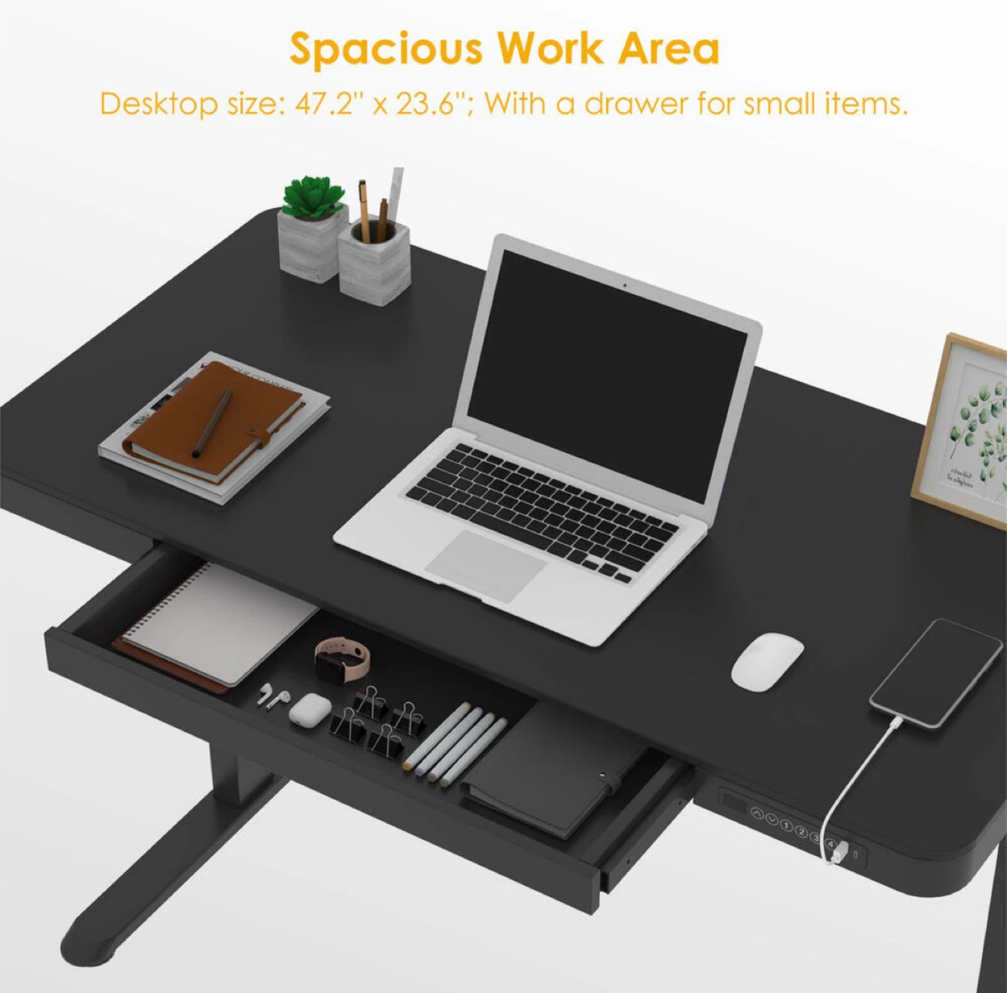 Adjustable Standing Desk with Drawer - photo 4