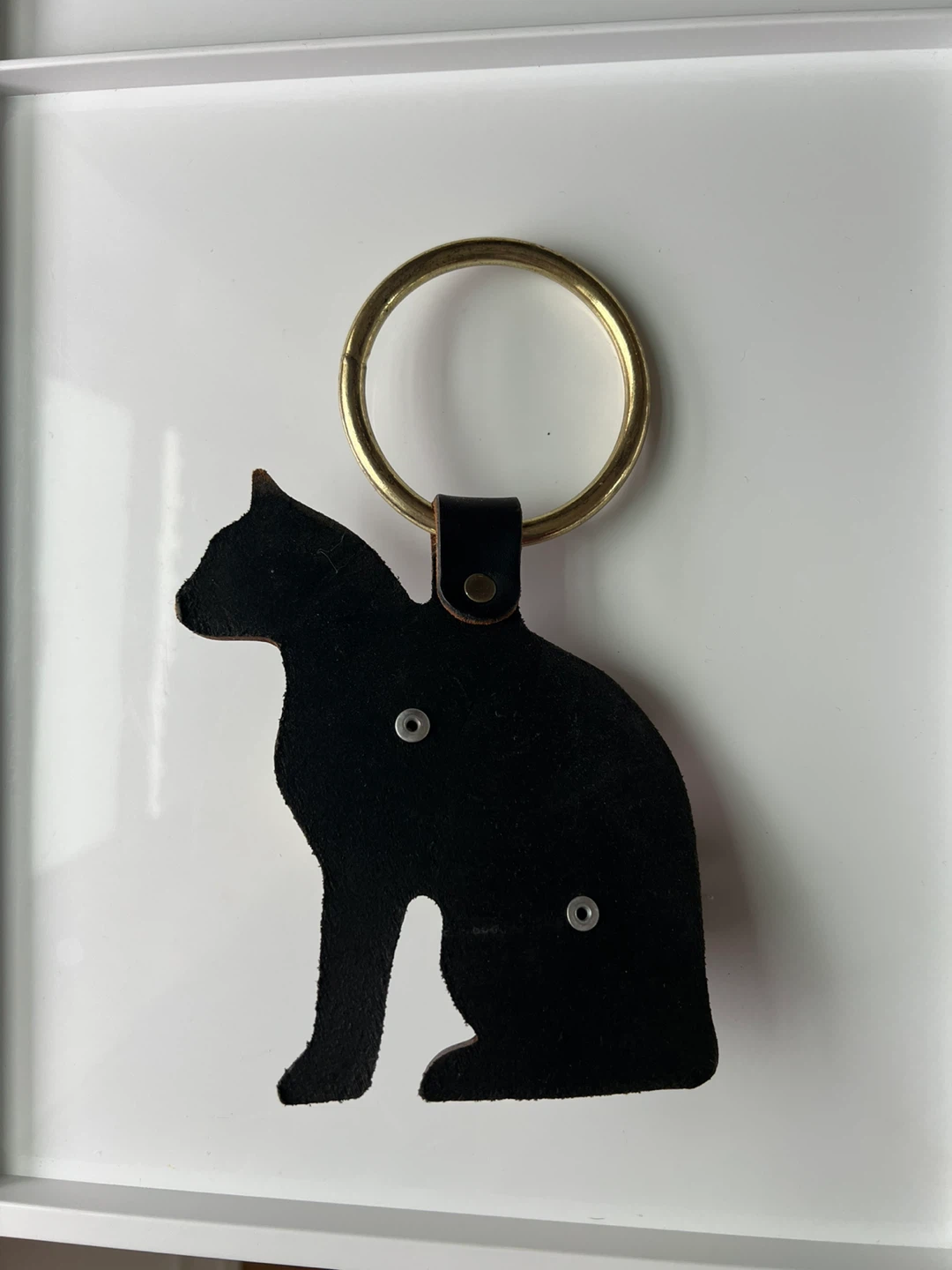 Large Leather Cat with Bells - photo 2