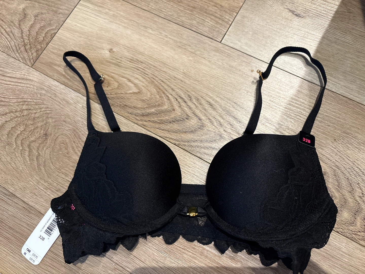 Black Lace Push-Up Bra