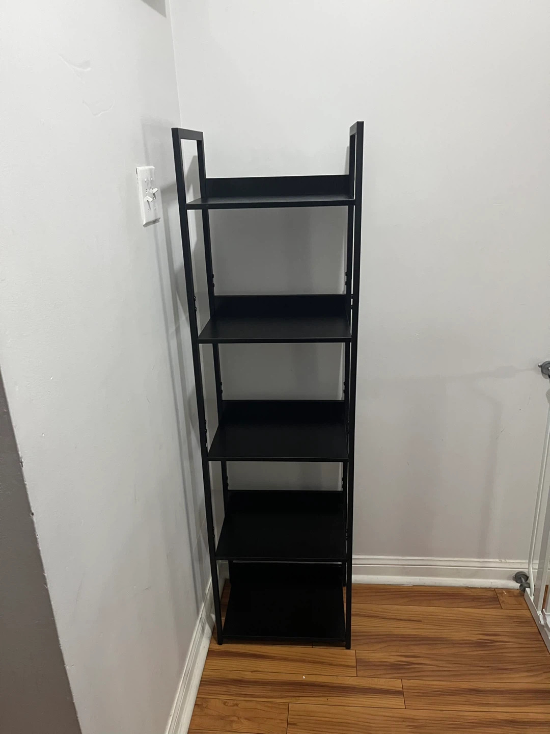 5-Shelf Black Metal Bookcase - photo 3