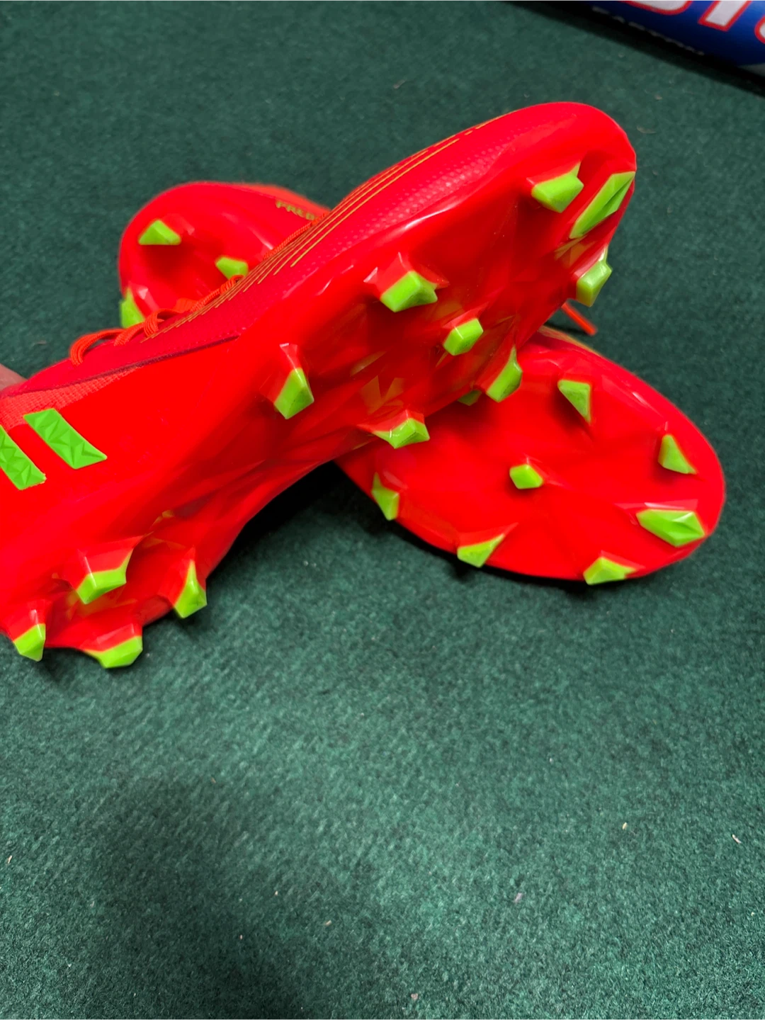 Adidas Predator Soccer Cleats - Red/Green - Size 4 US - photo 3