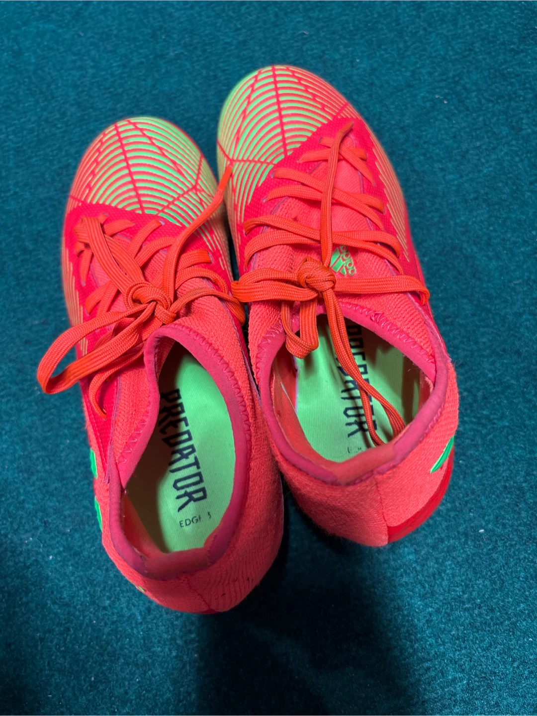 Adidas Predator Soccer Cleats - Red/Green - Size 4 US - photo 4