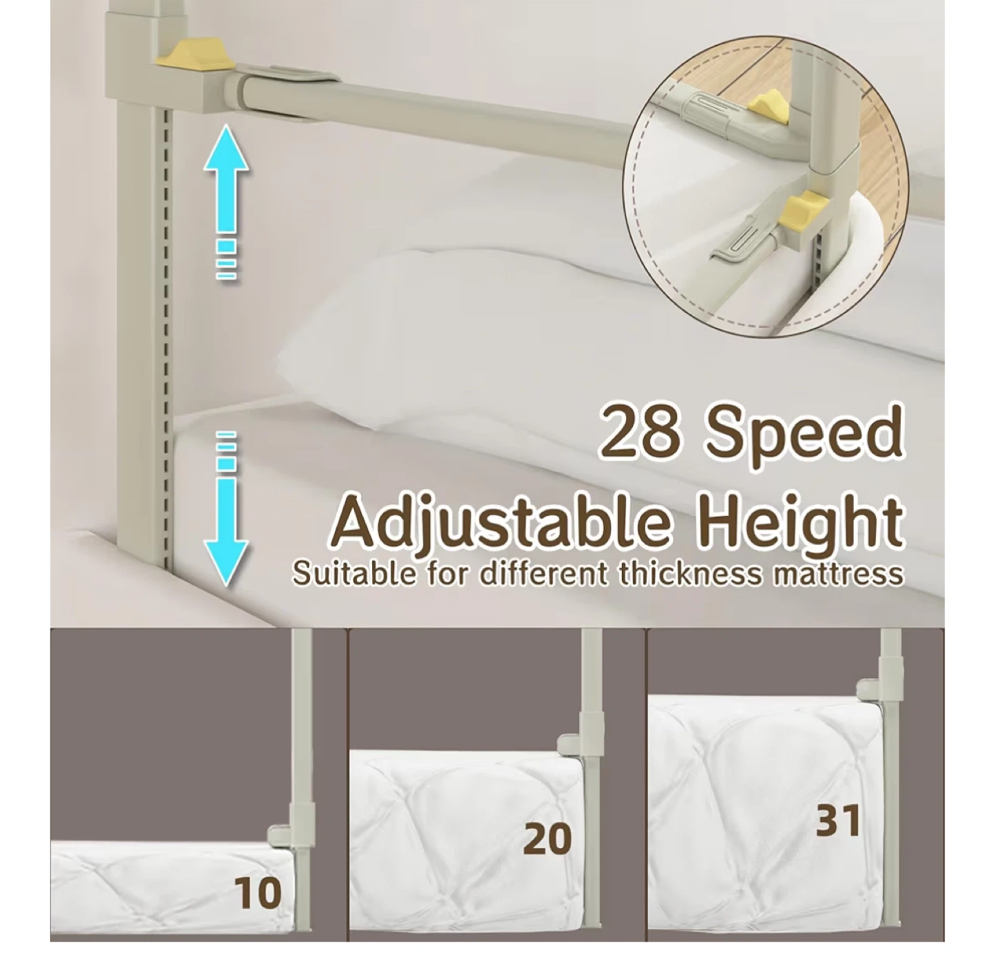 Bed Rail for Kids - 3 Pack for twin bed - photo 4