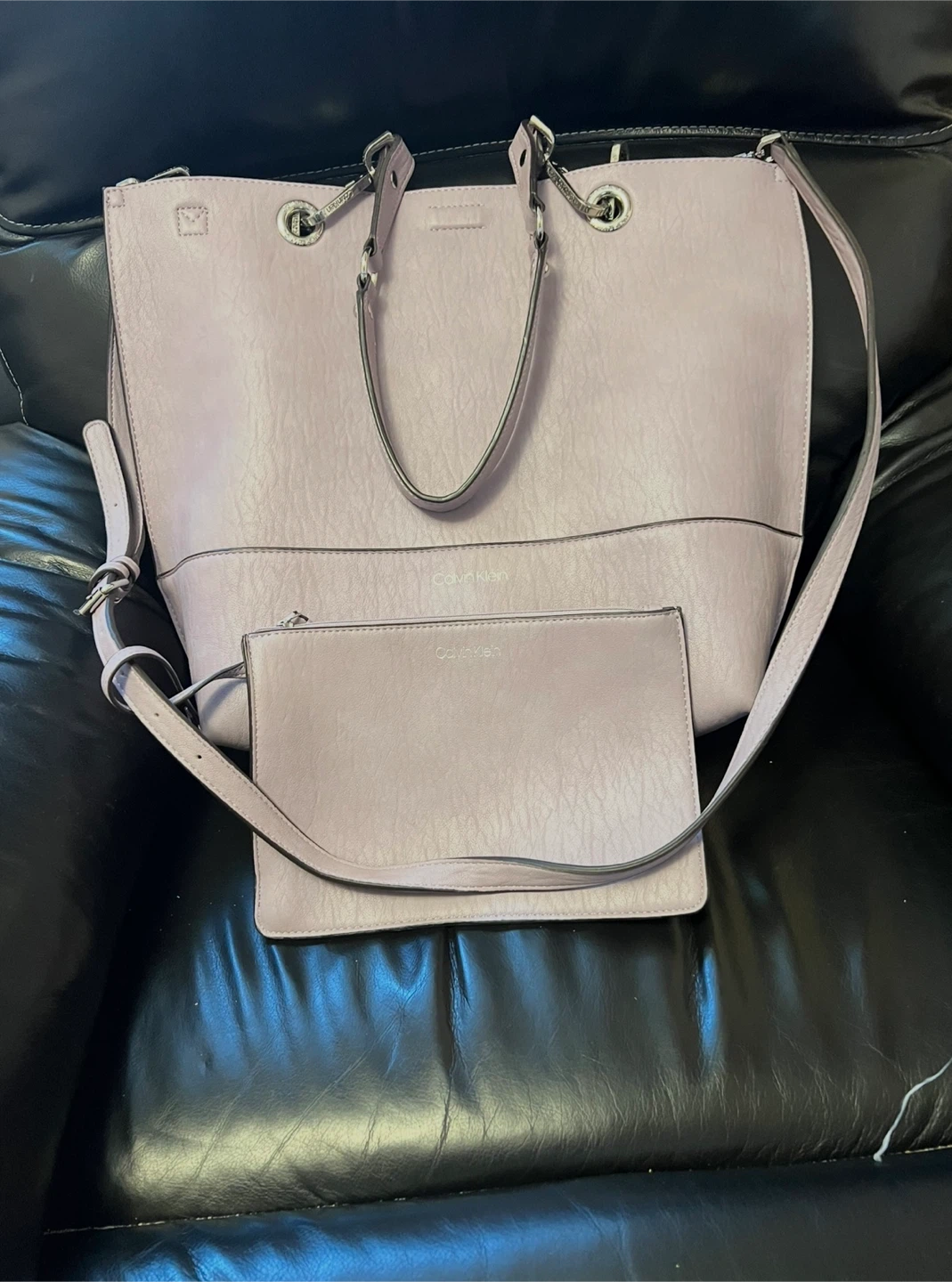 Calvin Klein Tote Bag with Pouch - Light mauve