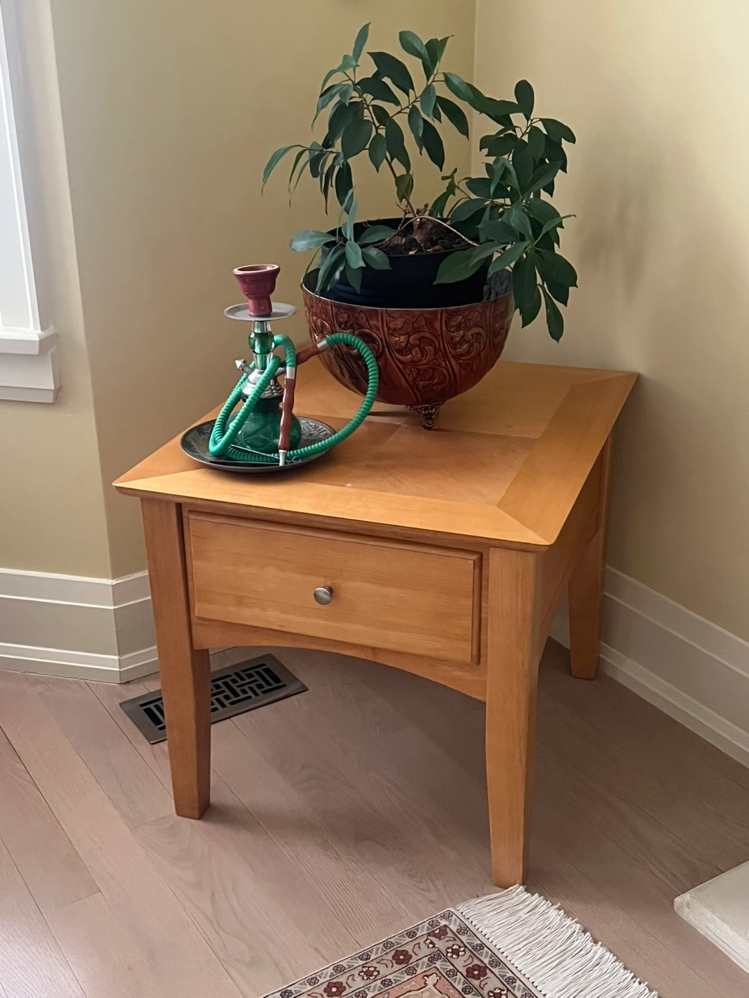 Set of 3 wooden Tables, with glass Insert - photo 3