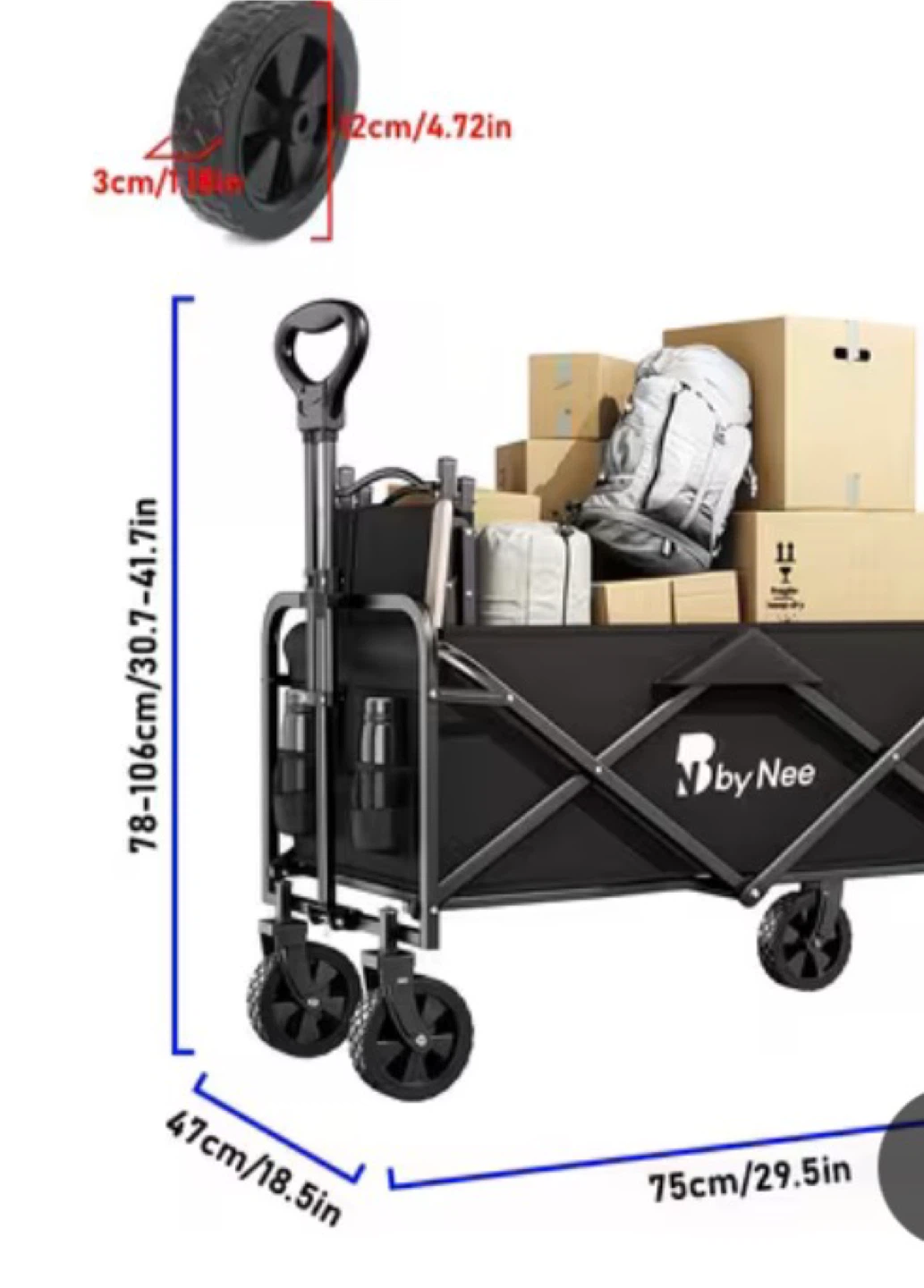 Versatile Collapsible Cart | Large Capacity wagon - photo 2