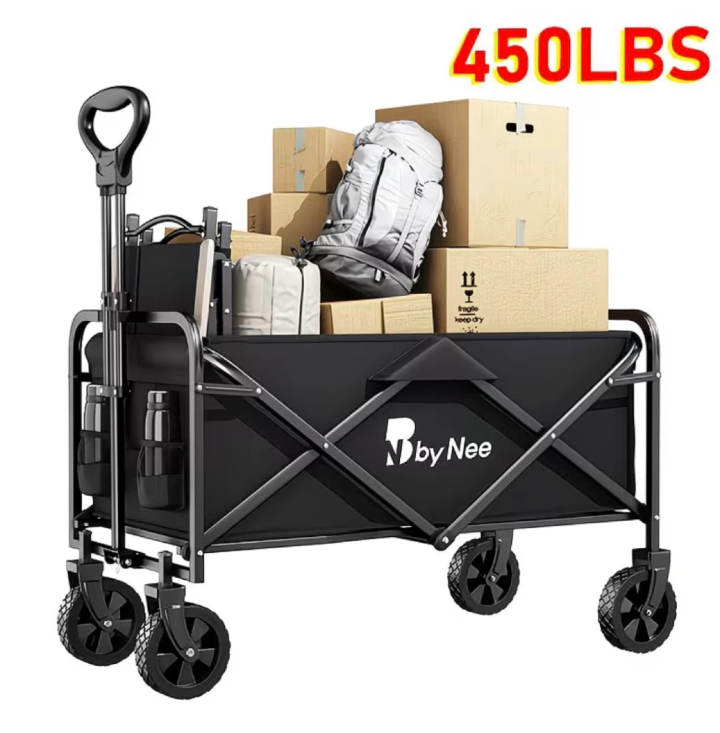 Versatile Collapsible Cart | Large Capacity wagon