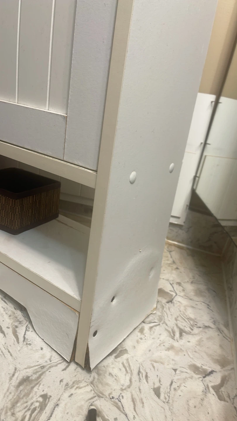White Bathroom Storage Cabinet - photo 2