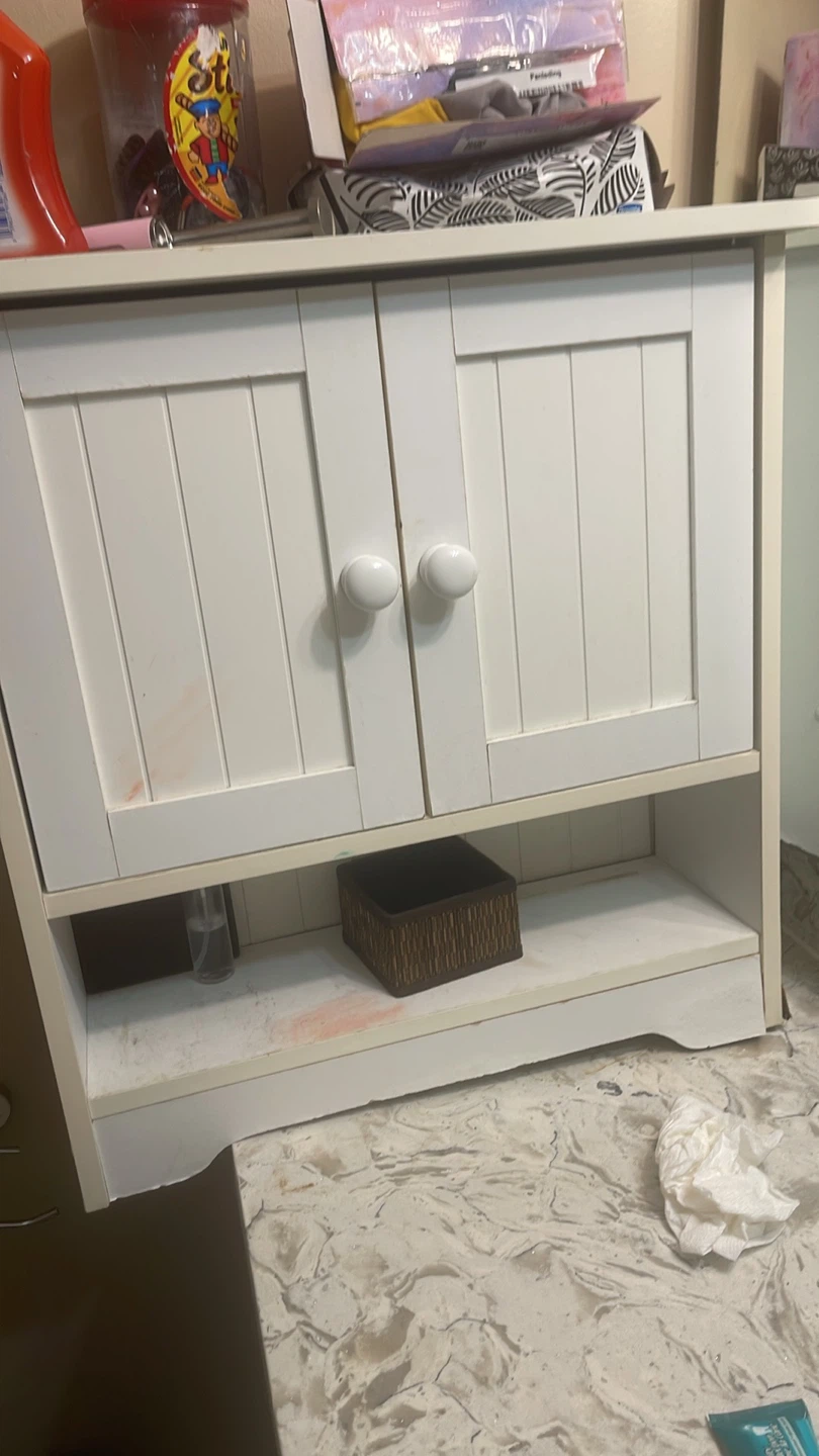 White Bathroom Storage Cabinet