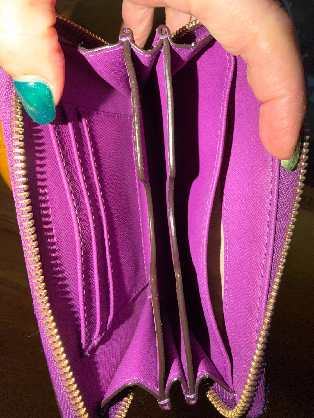 Purple Michael Kors Zipper Wallet - photo 3