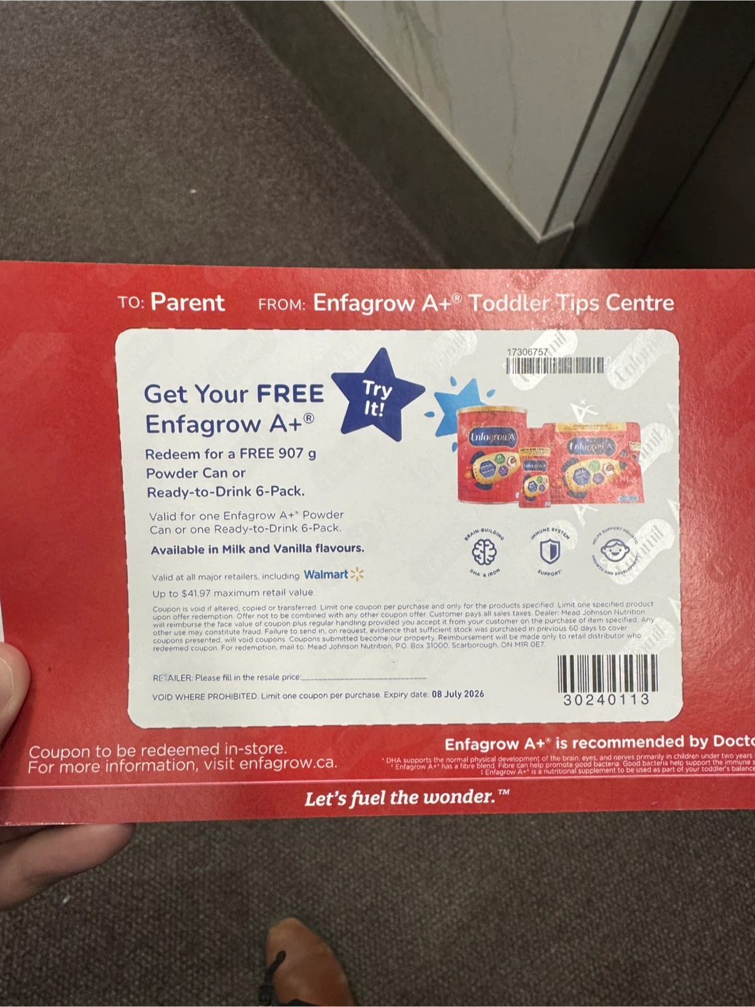 FREE Enfagrow A+ Coupon