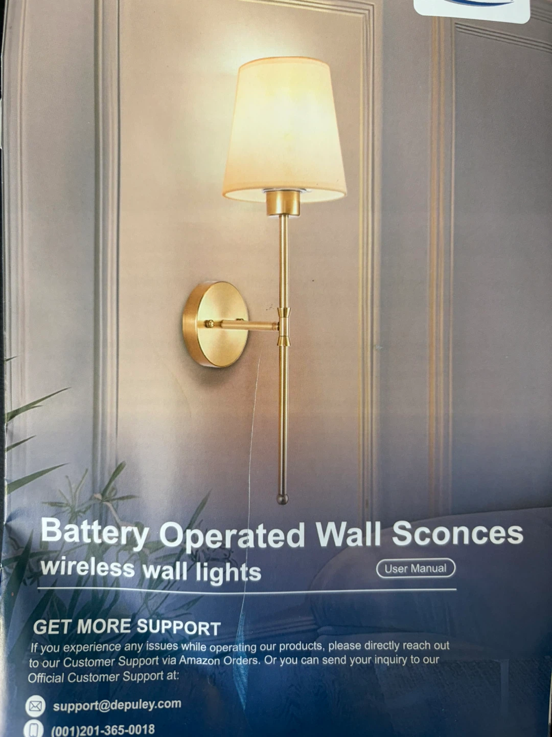 Depuley Battery Operated Wall Sconces - Set of 2 - photo 4