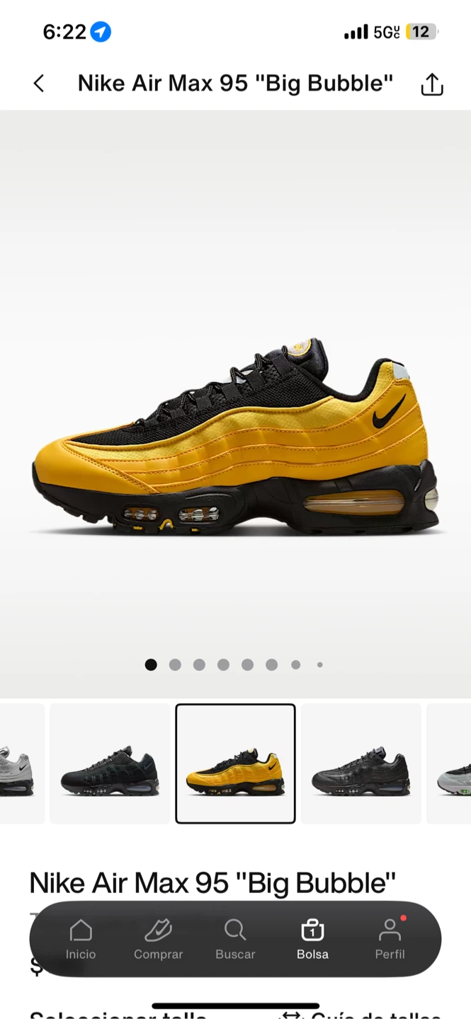 Nike Air Max 95 "Big Bubble" Yellow Black Sneakers