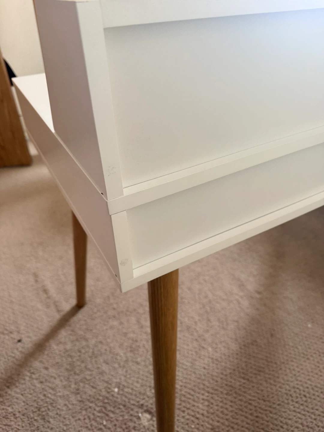 White Writing Desk with Hutch and Drawers - photo 5