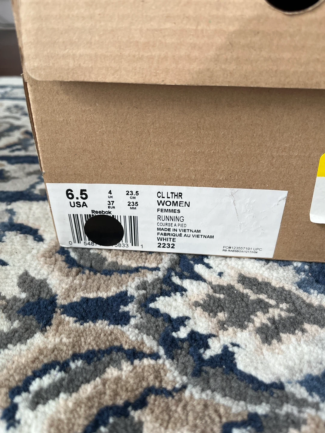 Reebok Classic Leather Sneakers Women’s Size 6.5 – White w/ Box - photo 3