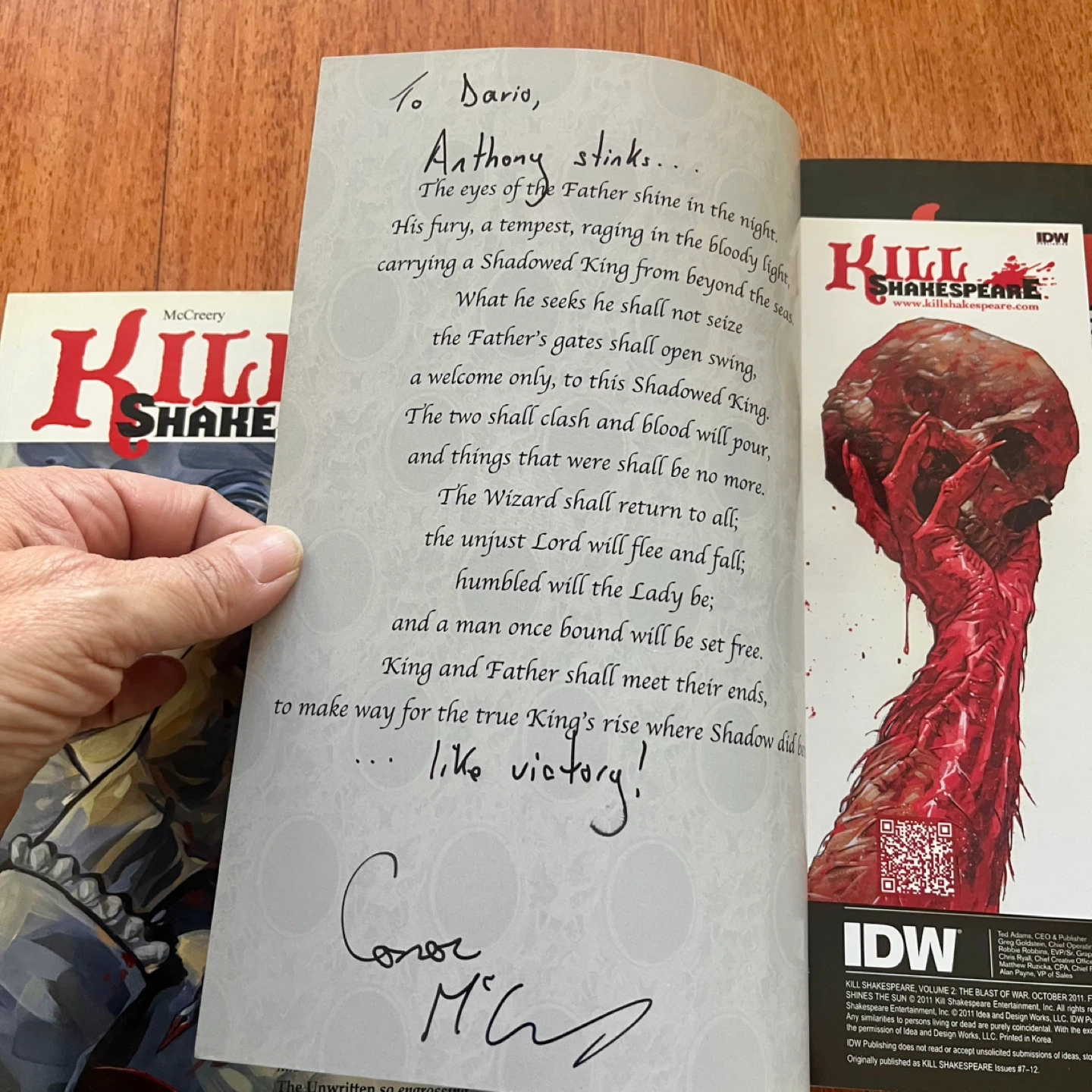 4 SIGNED Kill Shakespeare Trade Paperback Graphic Novels - photo 4