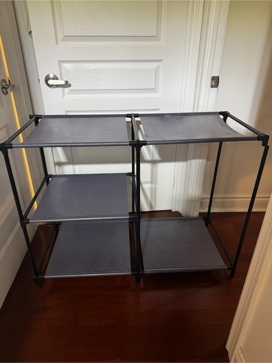 Grey 4-Tier Storage Shelf Unit