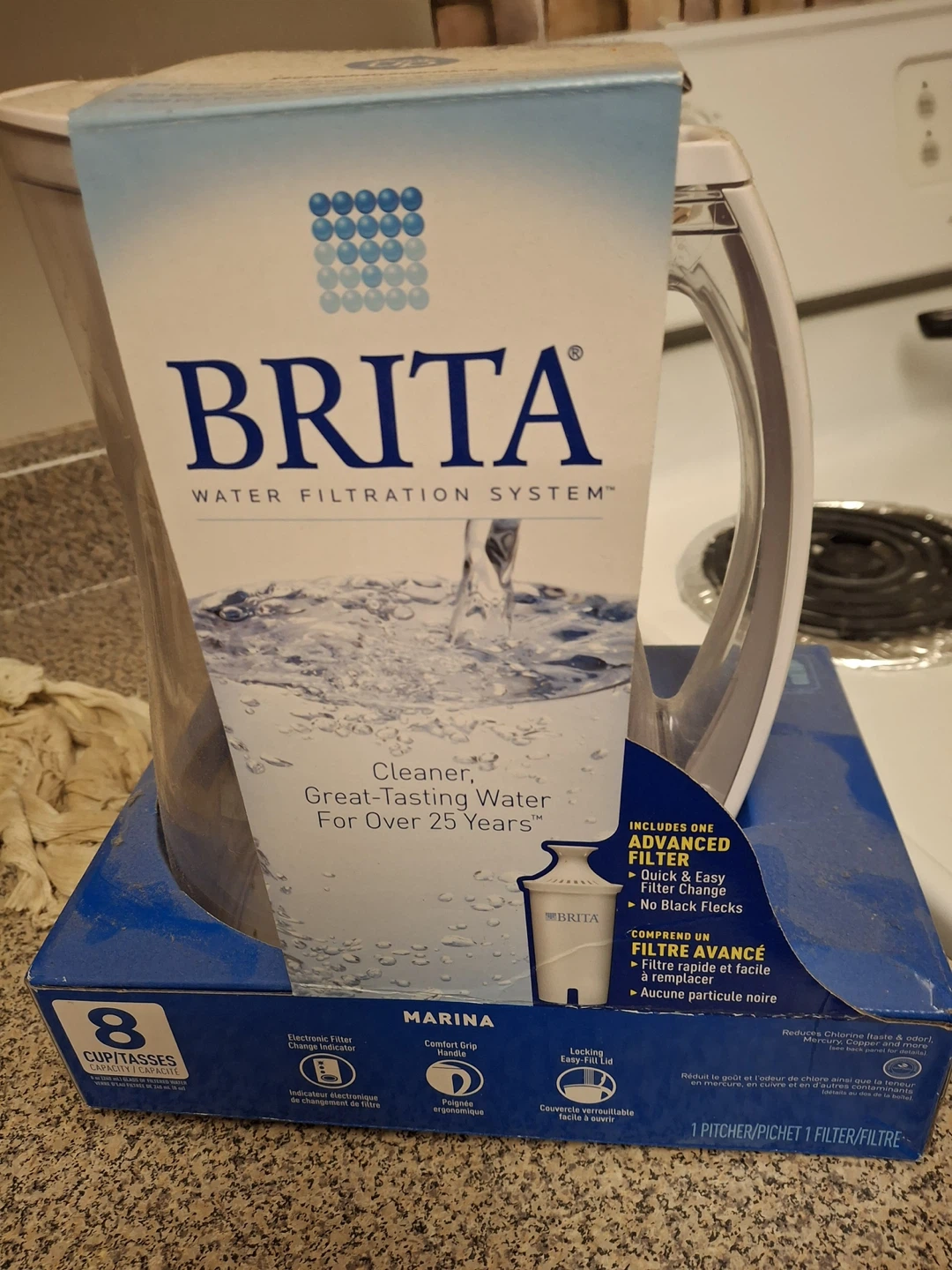 Brita Marina 8-Cup Water Filtration Pitcher