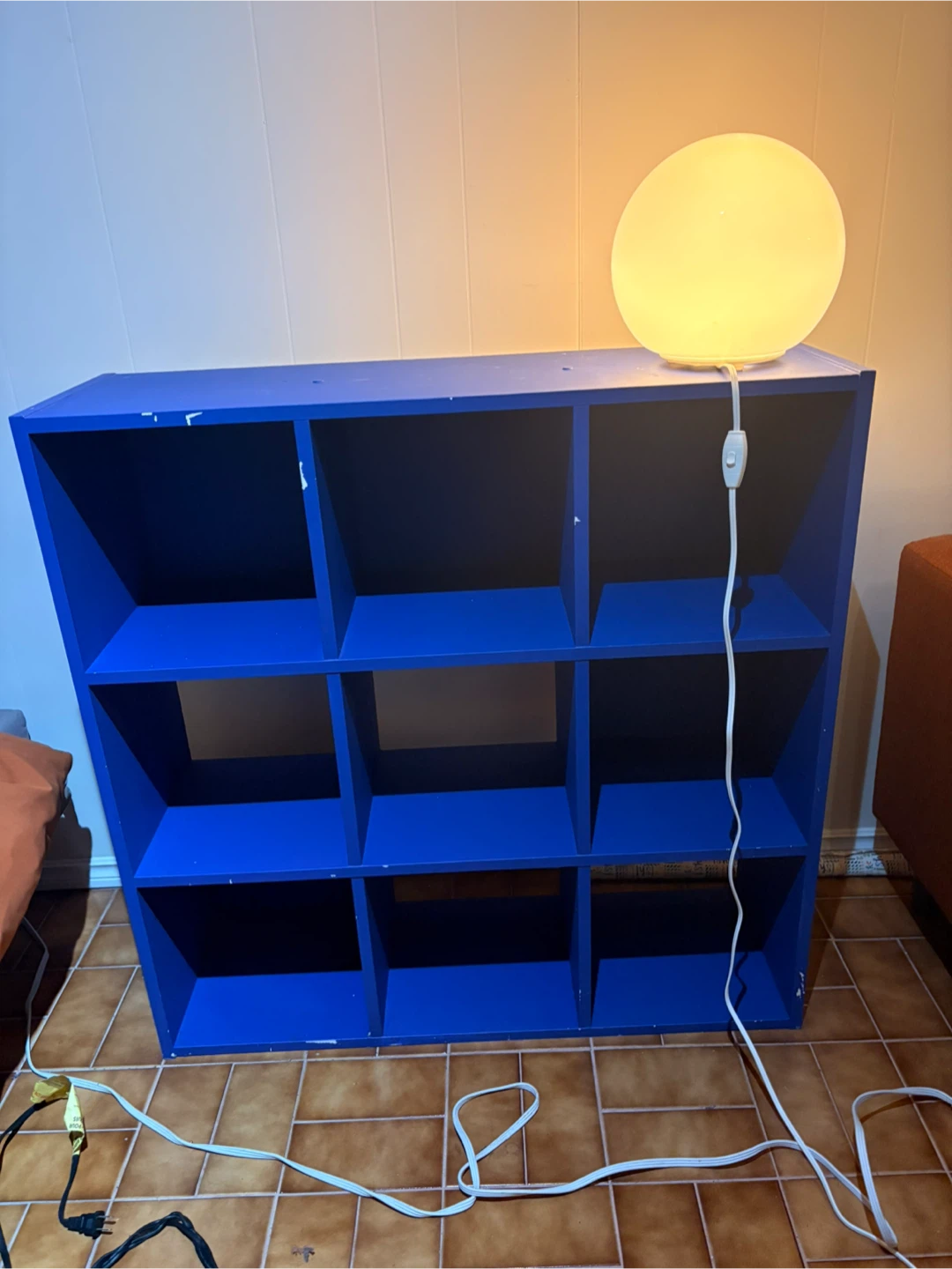 Bright Blue 9-Cube Storage Shelf