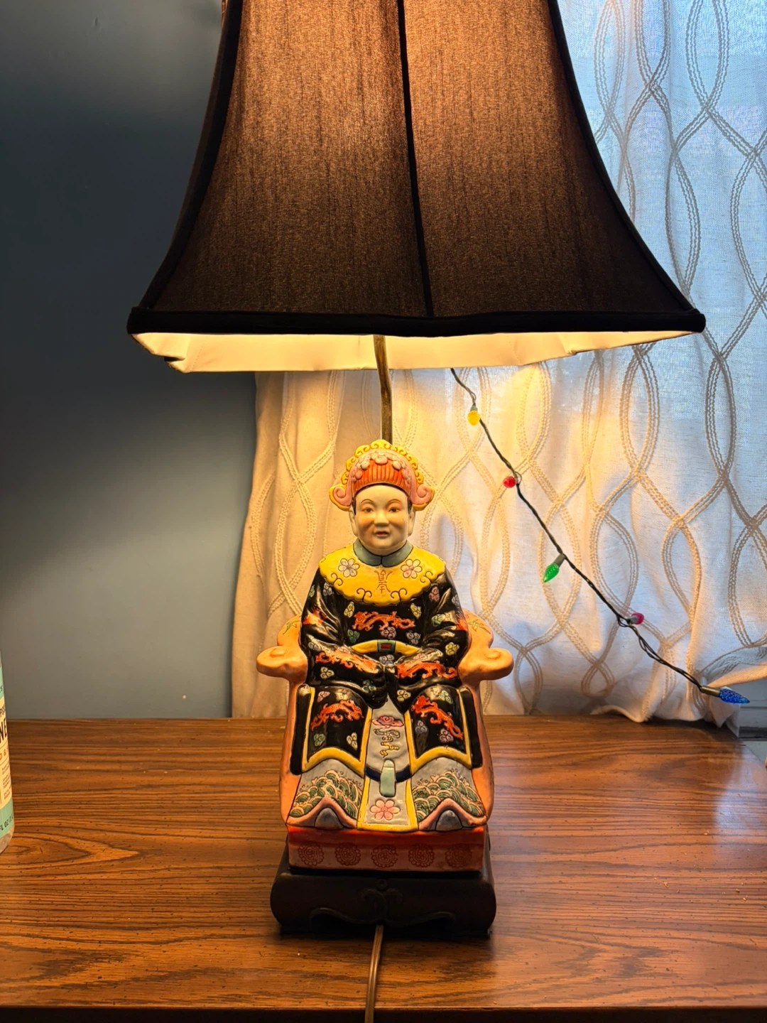 Vintage Ceramic Oriental Figure Table Lamp - photo 5