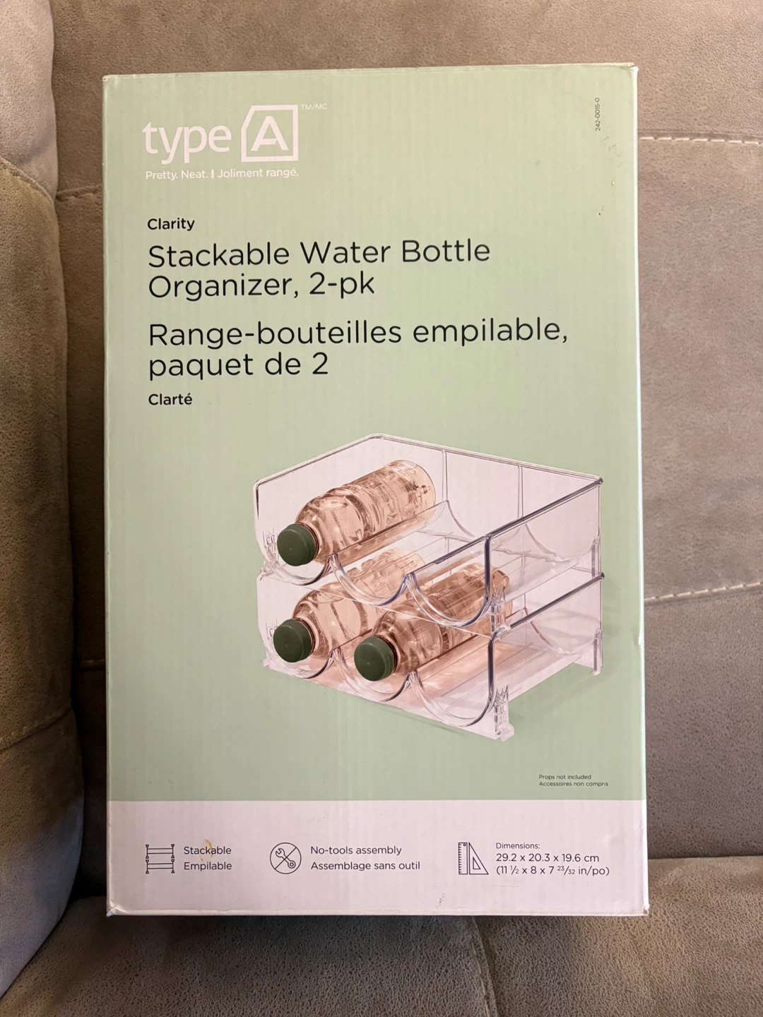 Stackable Water Bottle Organizer, 2-pack