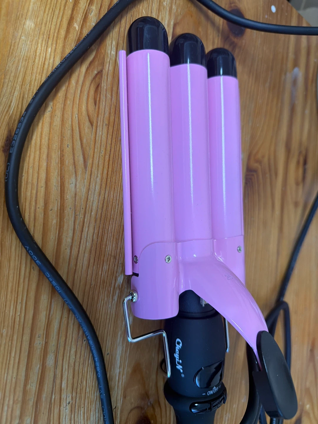 Cheyi Triple Barrel Waver Hair Curler - Pink - photo 2