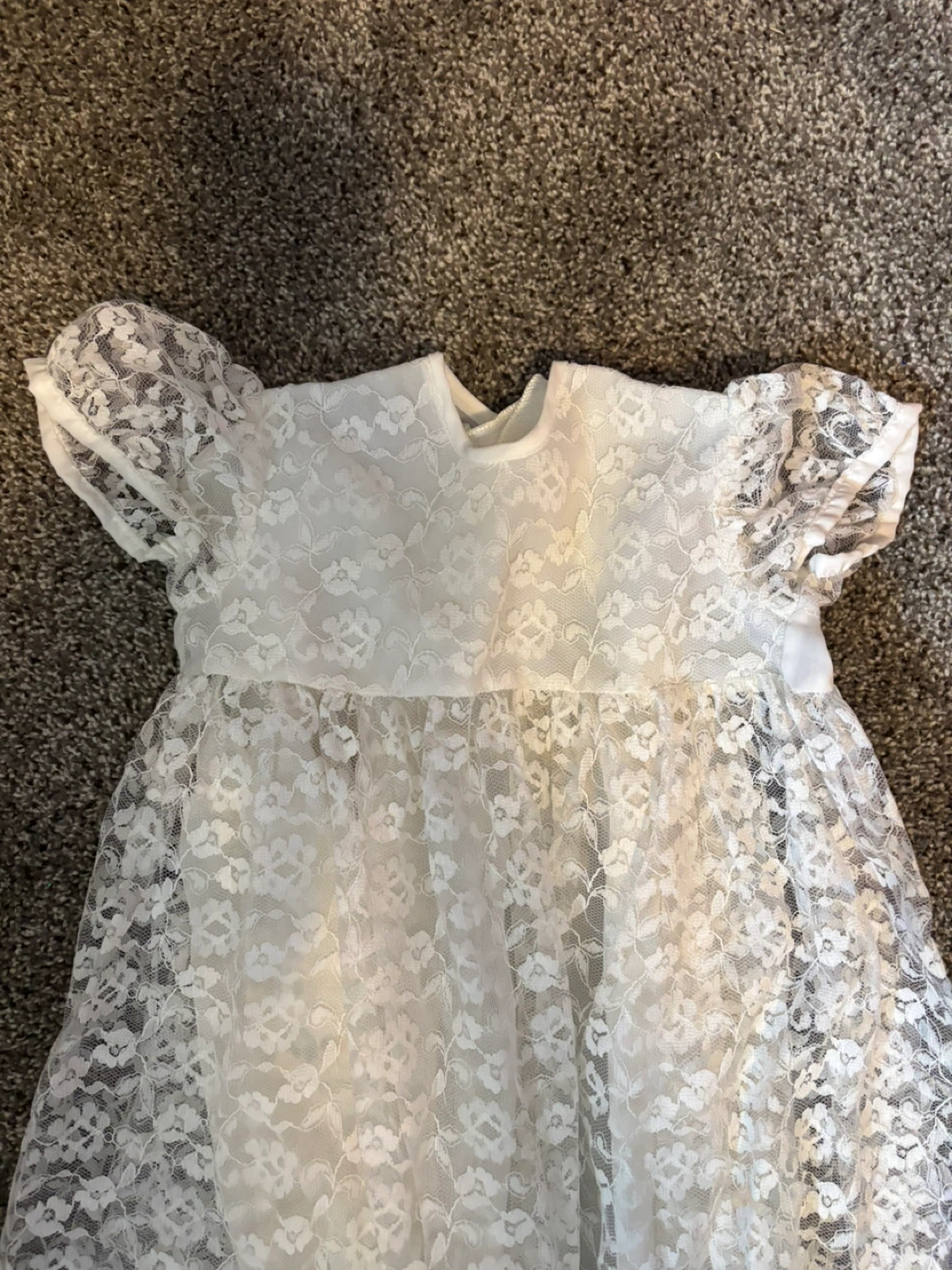 Vintage White Lace Christening Gown - photo 2