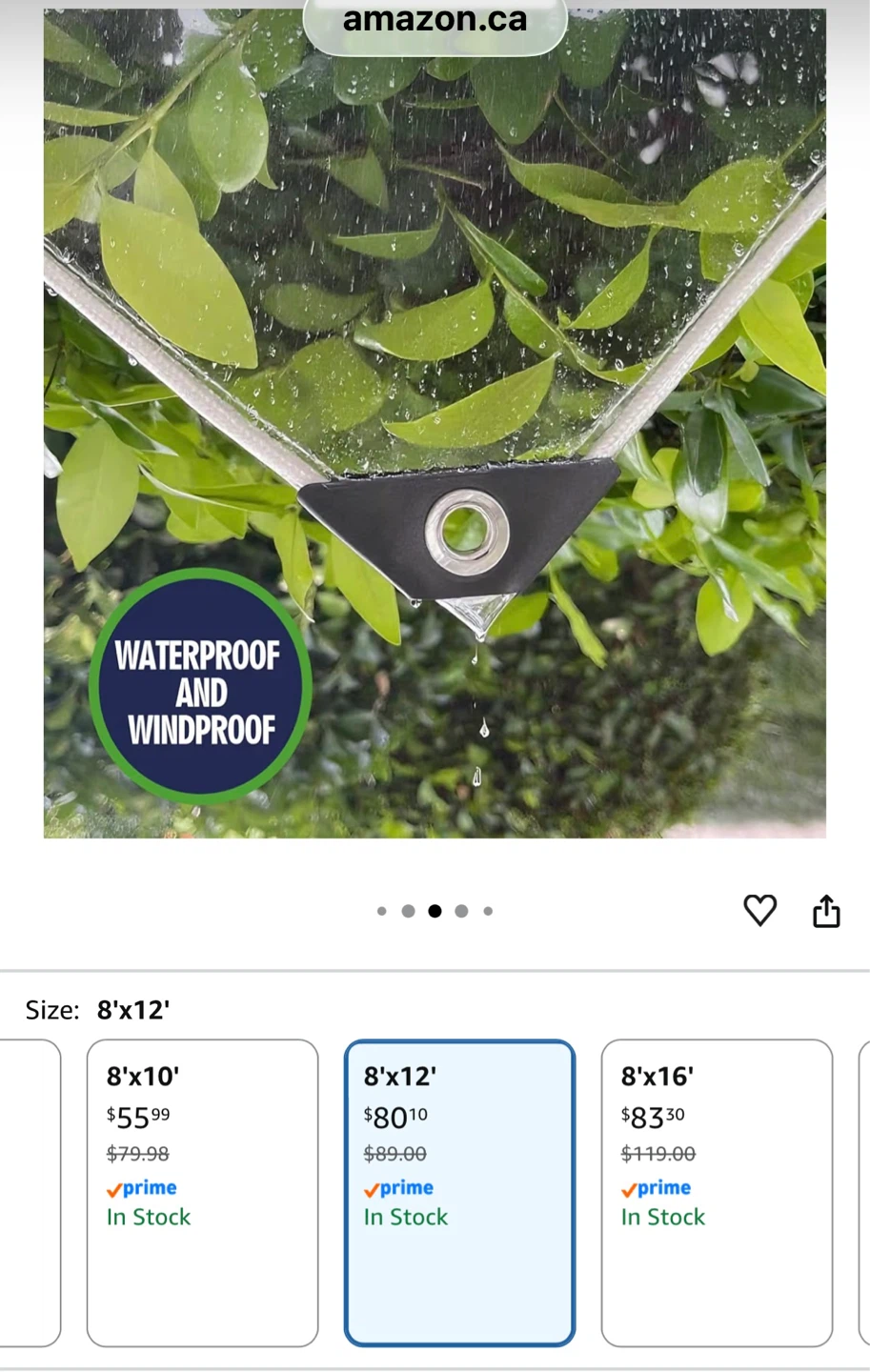 8'x12' Waterproof Clear Tarp - photo 4