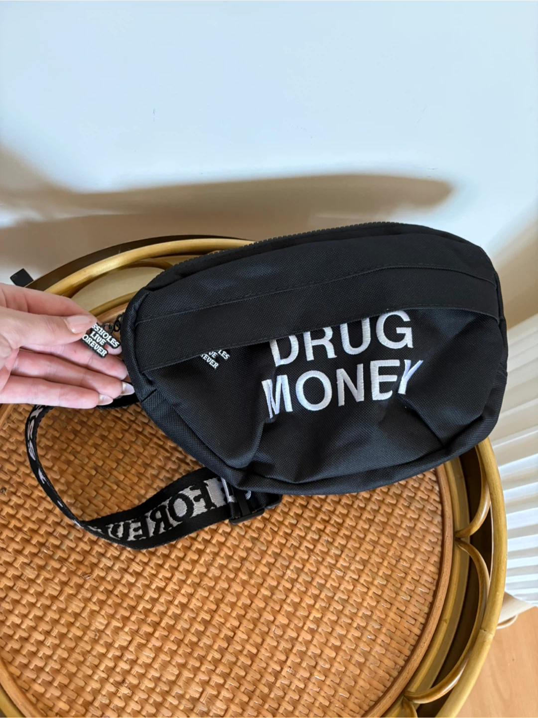 DRUG MONEY Black Fanny Pack / Waist Bag