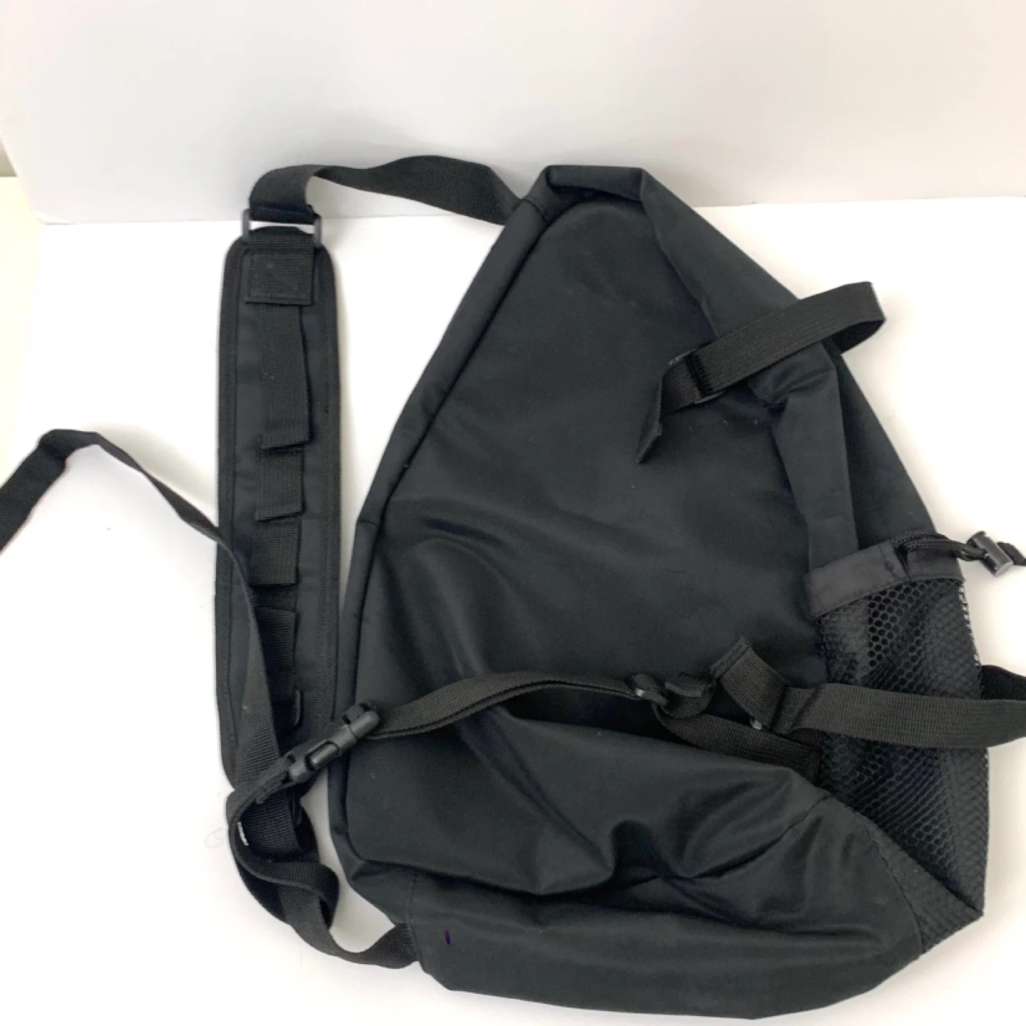 Sling Backpack Crossbody Bag Black Nylon Travel Daypack - photo 3