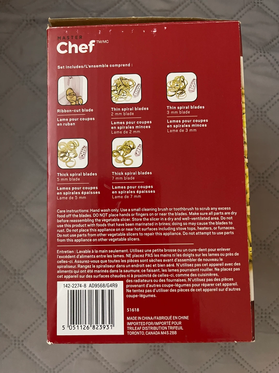 Master Chef Manual Spiralizer with 5 Blades - photo 2