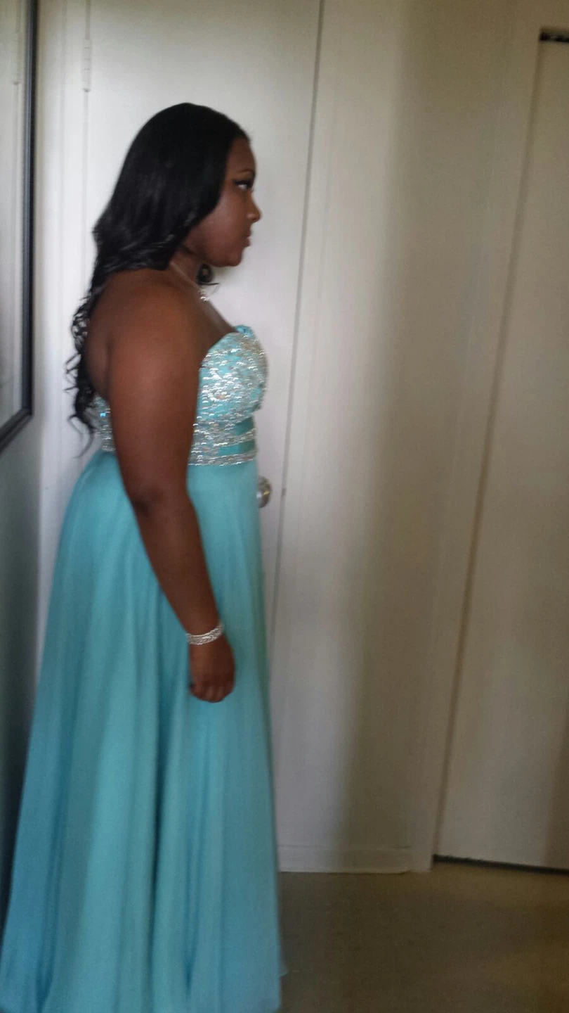 Strapless Aqua Dress - photo 3