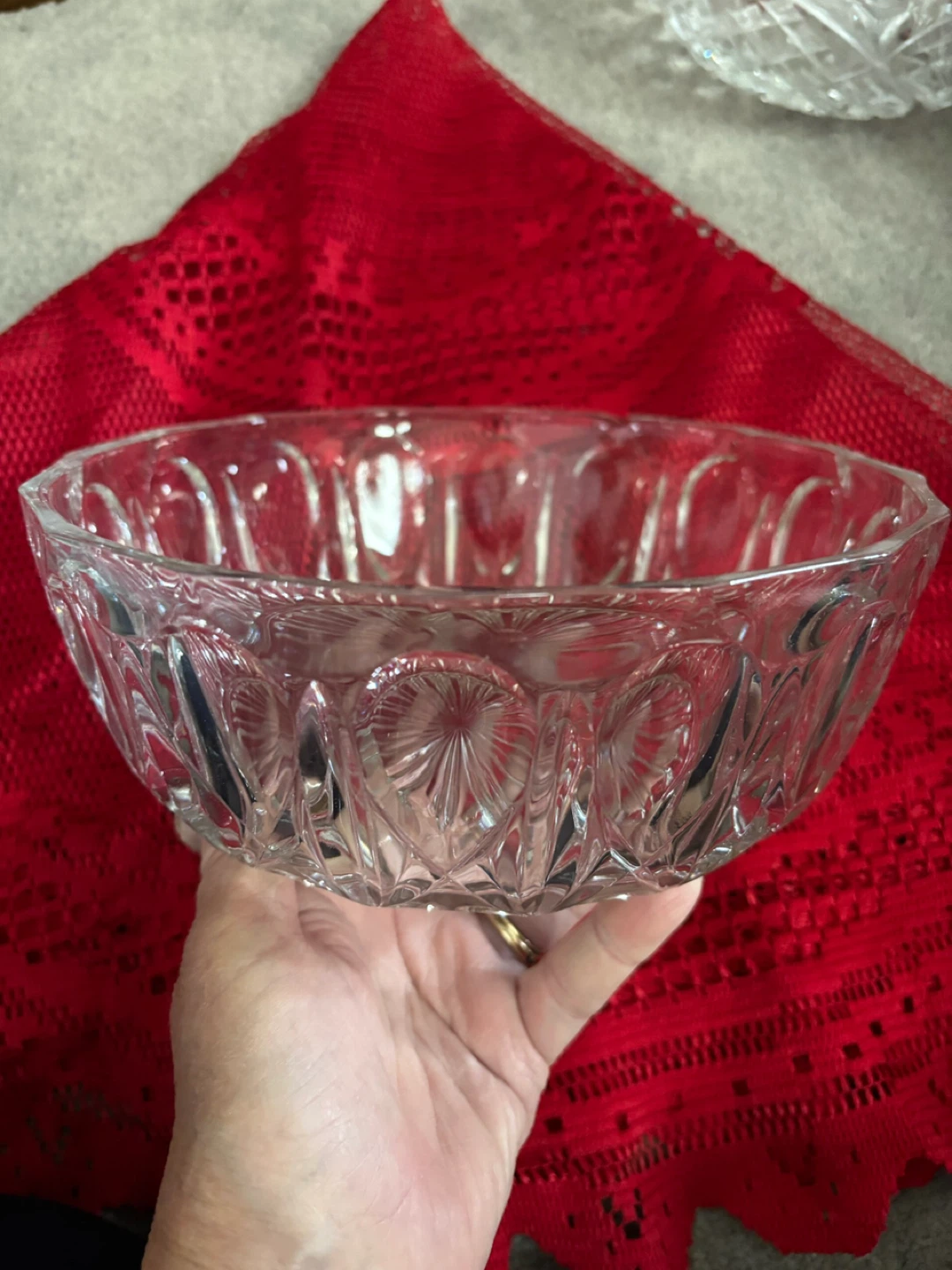 Clear Glass Serving Bowl