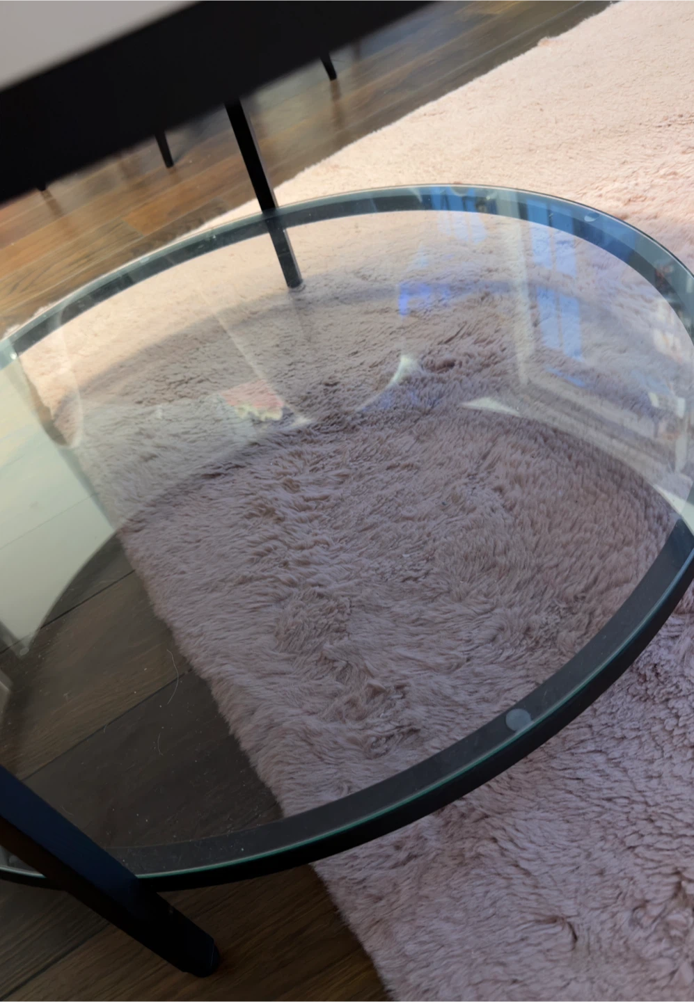Round Coffee Table - Marble Top & Glass Shelf - photo 4