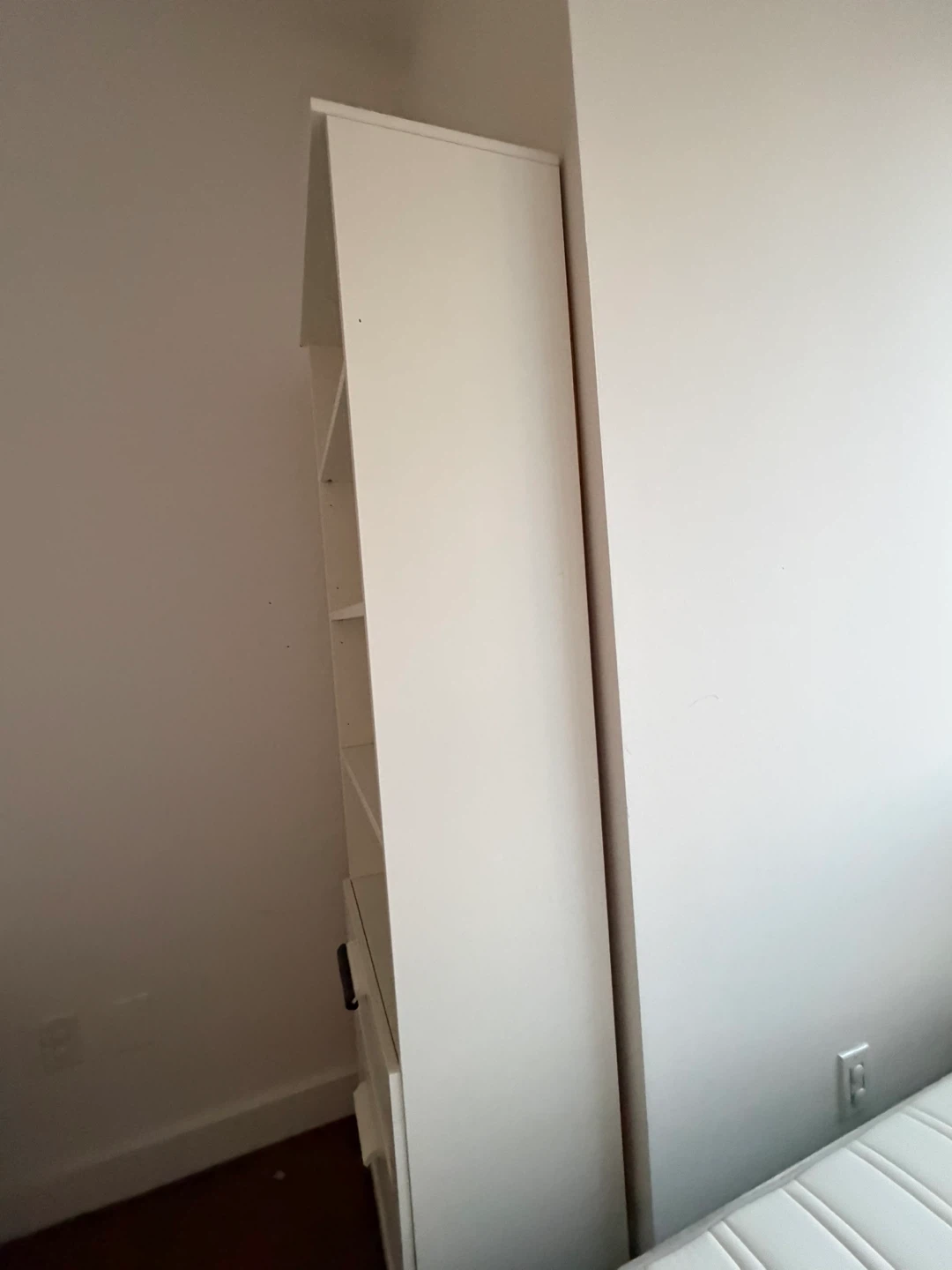 IKEA White Tall Bookshelf with Drawers - photo 2