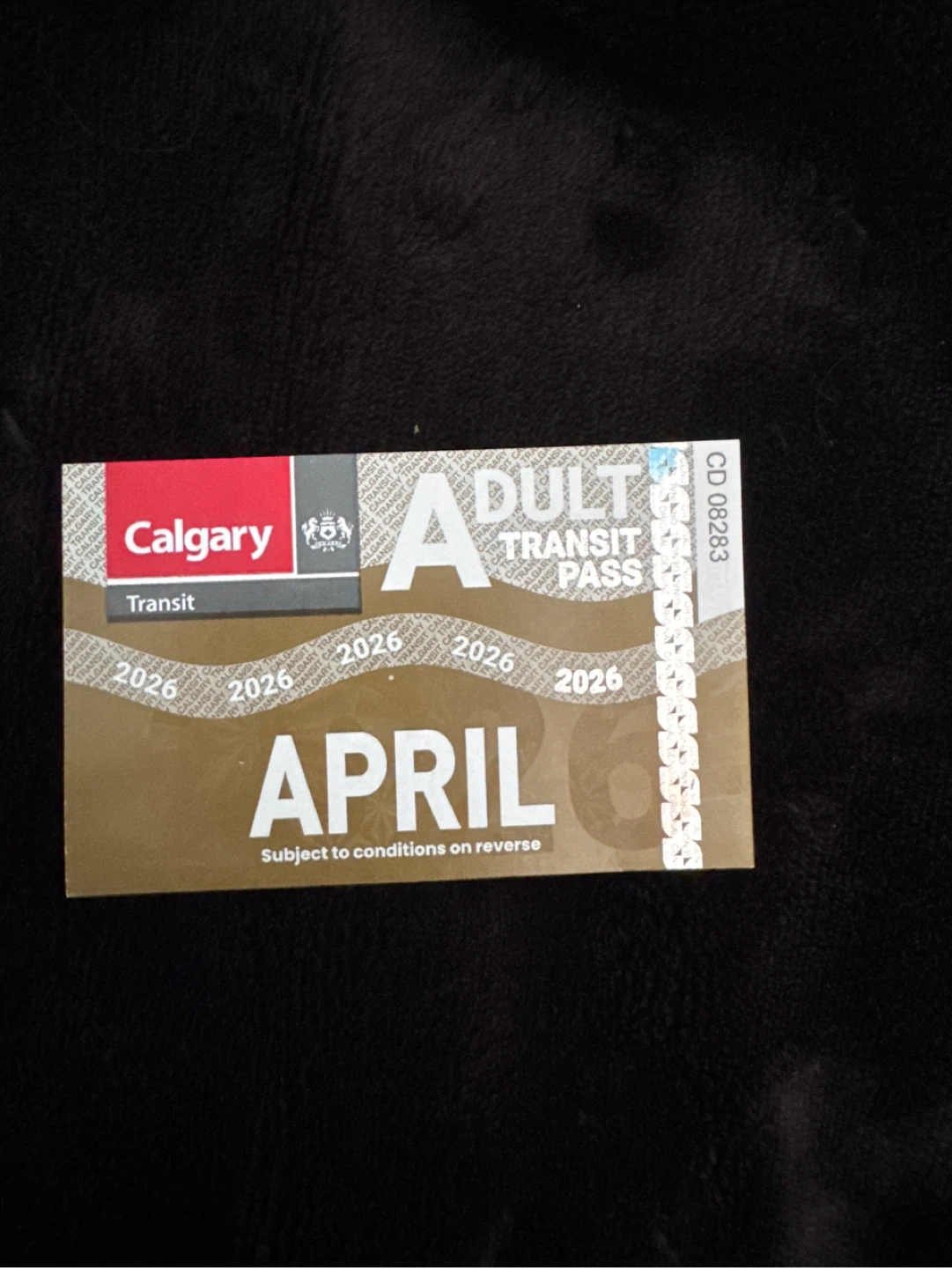 Calgary Transit Adult April 2026 Pass
