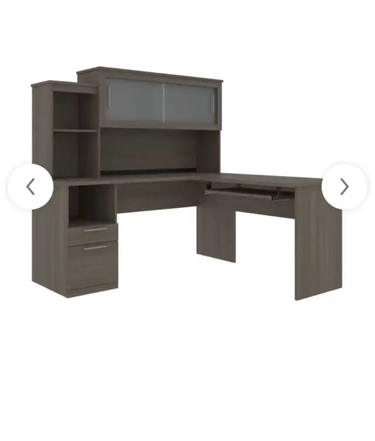 Costco L-Shaped Desk with Hutch and Storage