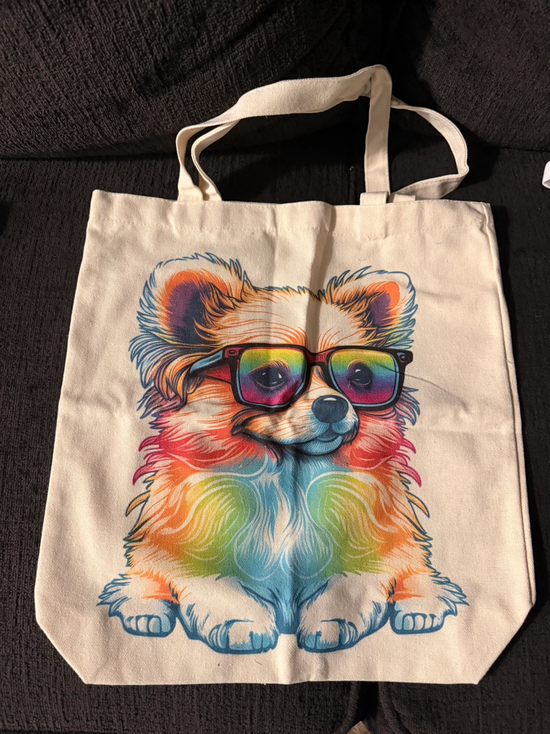 Canvas Tote Bag with Prints - photo 2