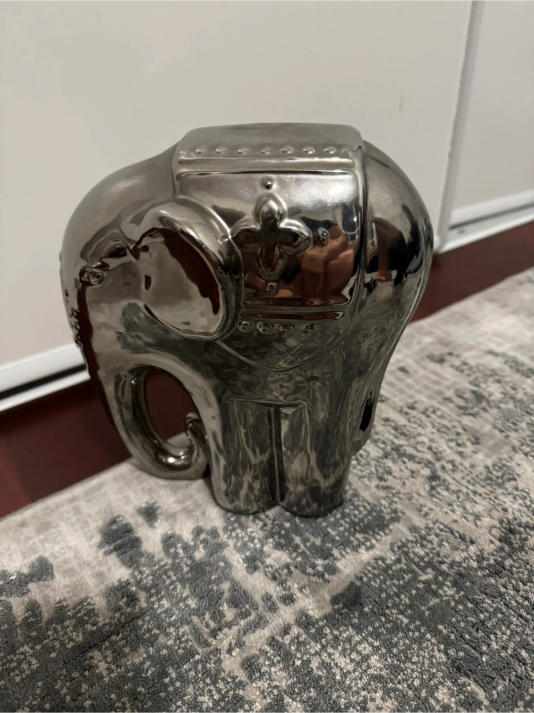 Silver Elephant Figurine