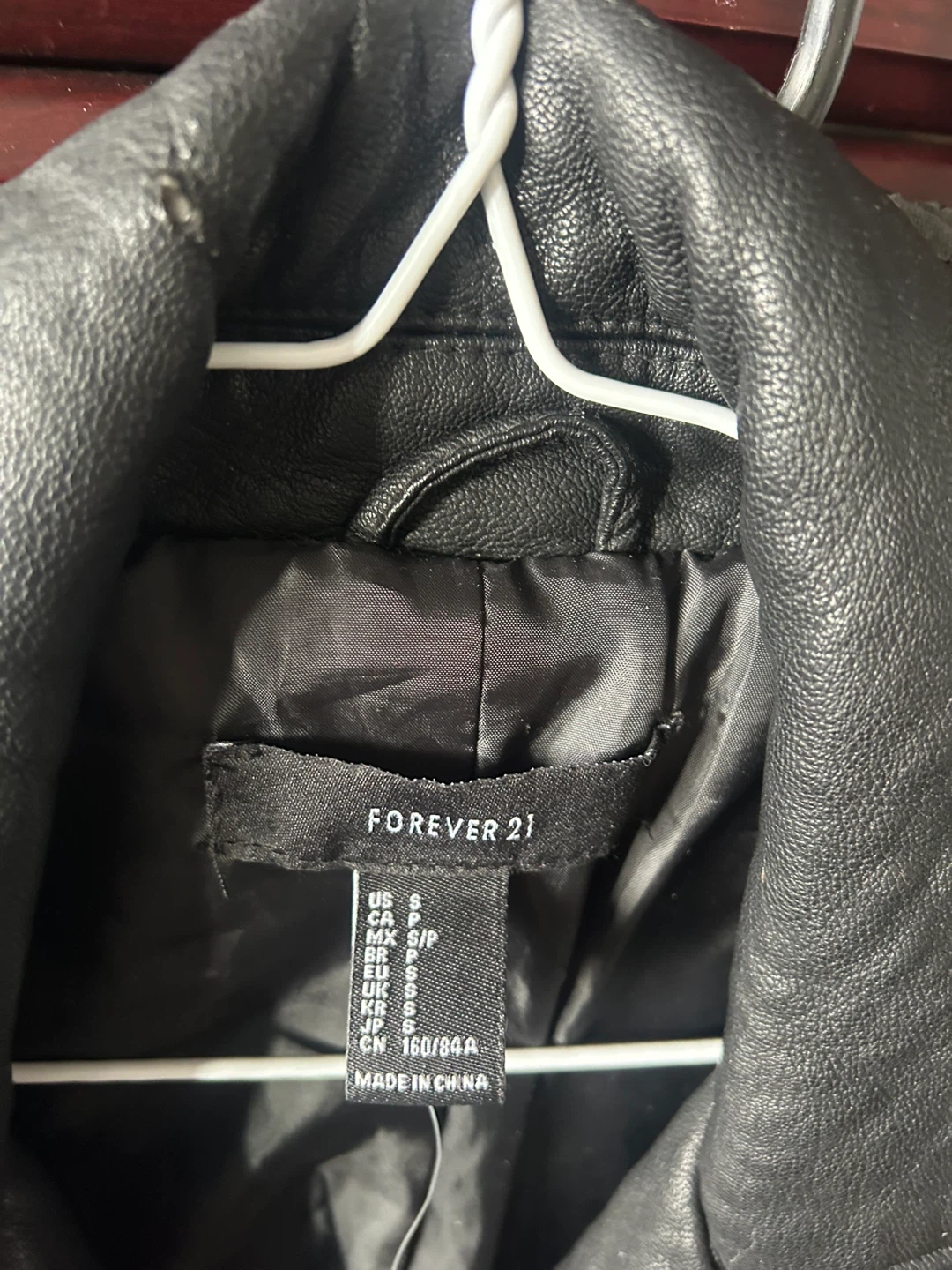 Black Forever 21 Biker/ Moto/ Faux Leather jacket - photo 4