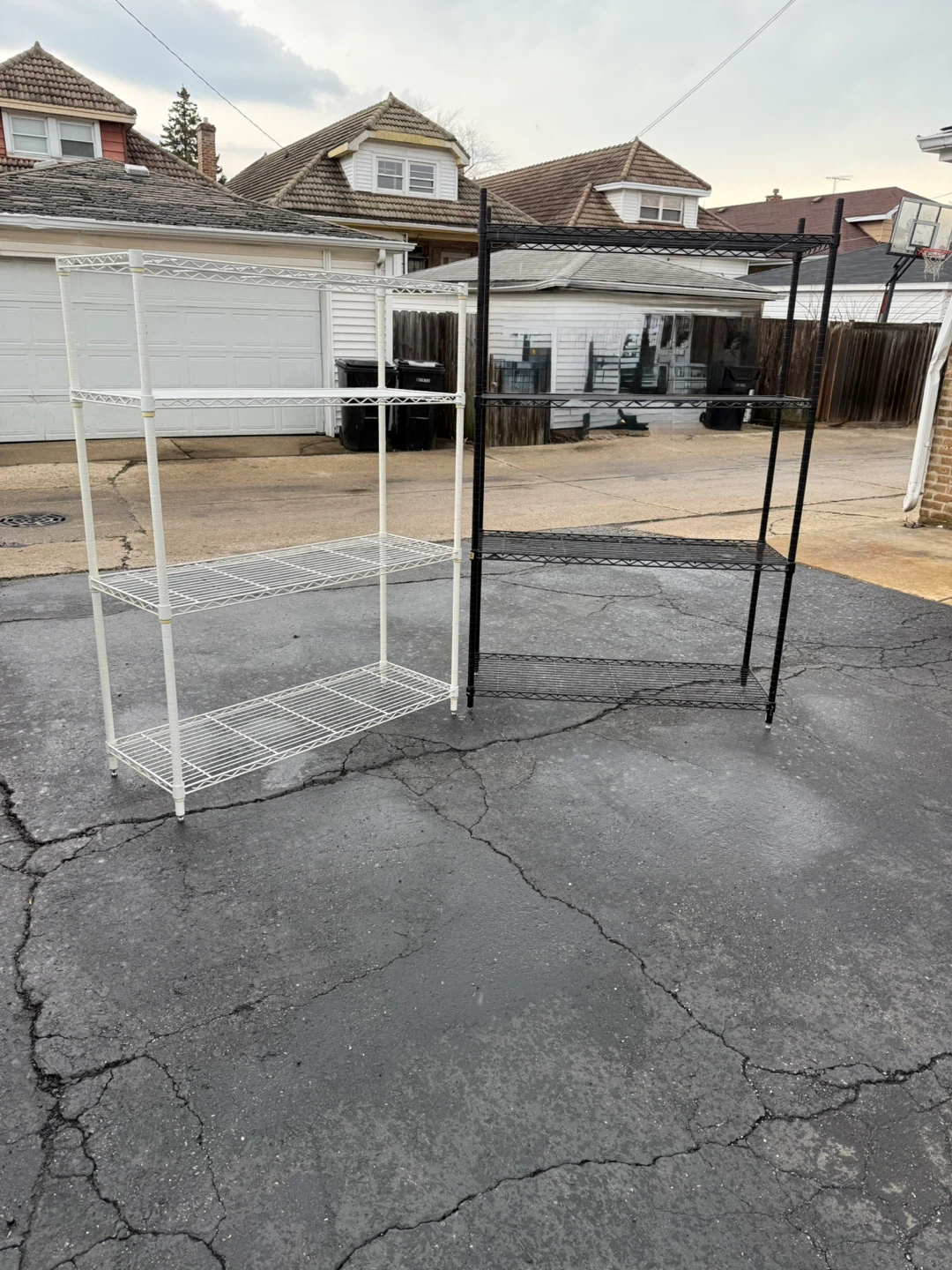 Shelving Racks - Black and White. $40.00 each or best offer.