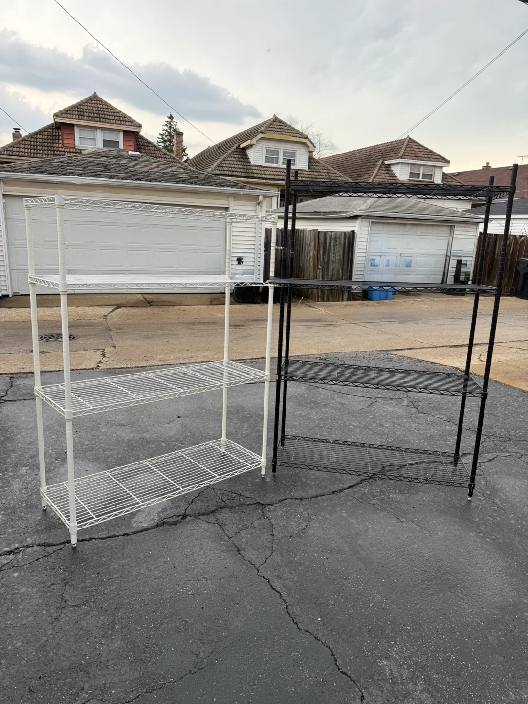 Shelving Racks - Black and White. $40.00 each or best offer. - photo 2