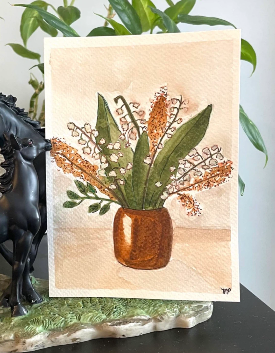 Watercolour Lilly of the valley Painting