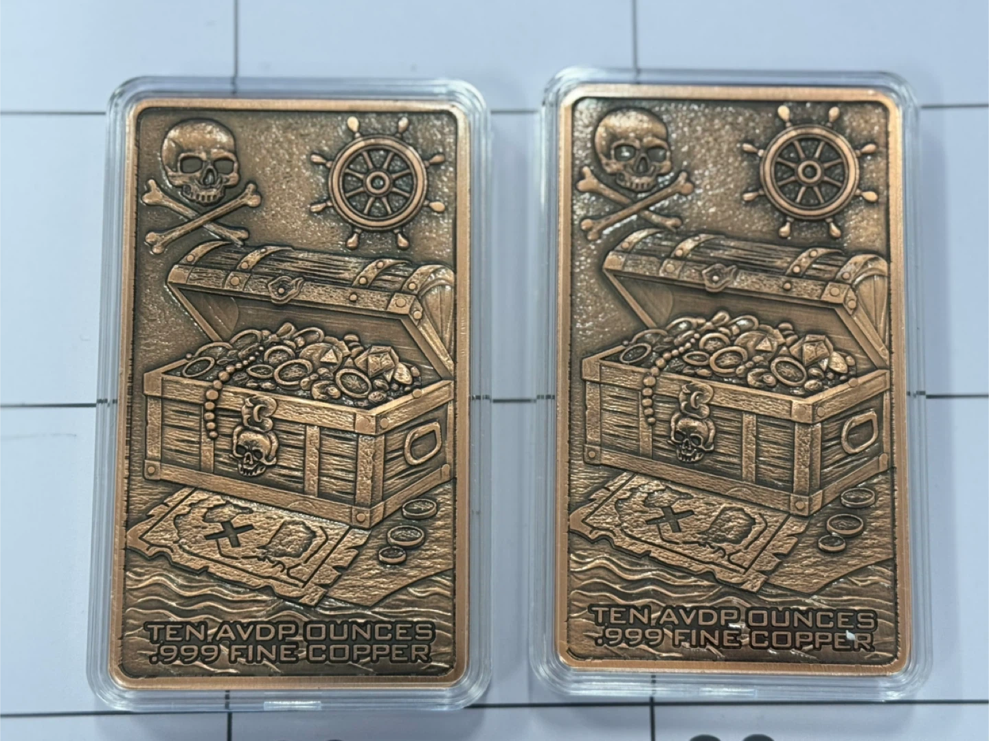 10 oz 999 Copper Pirate Bars in capsule - photo 2