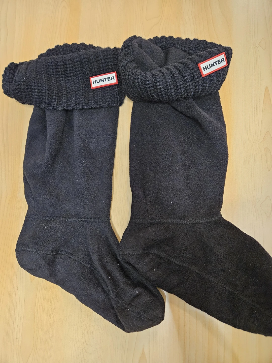 Hunter Boot Socks Fleece Lined Black Size L