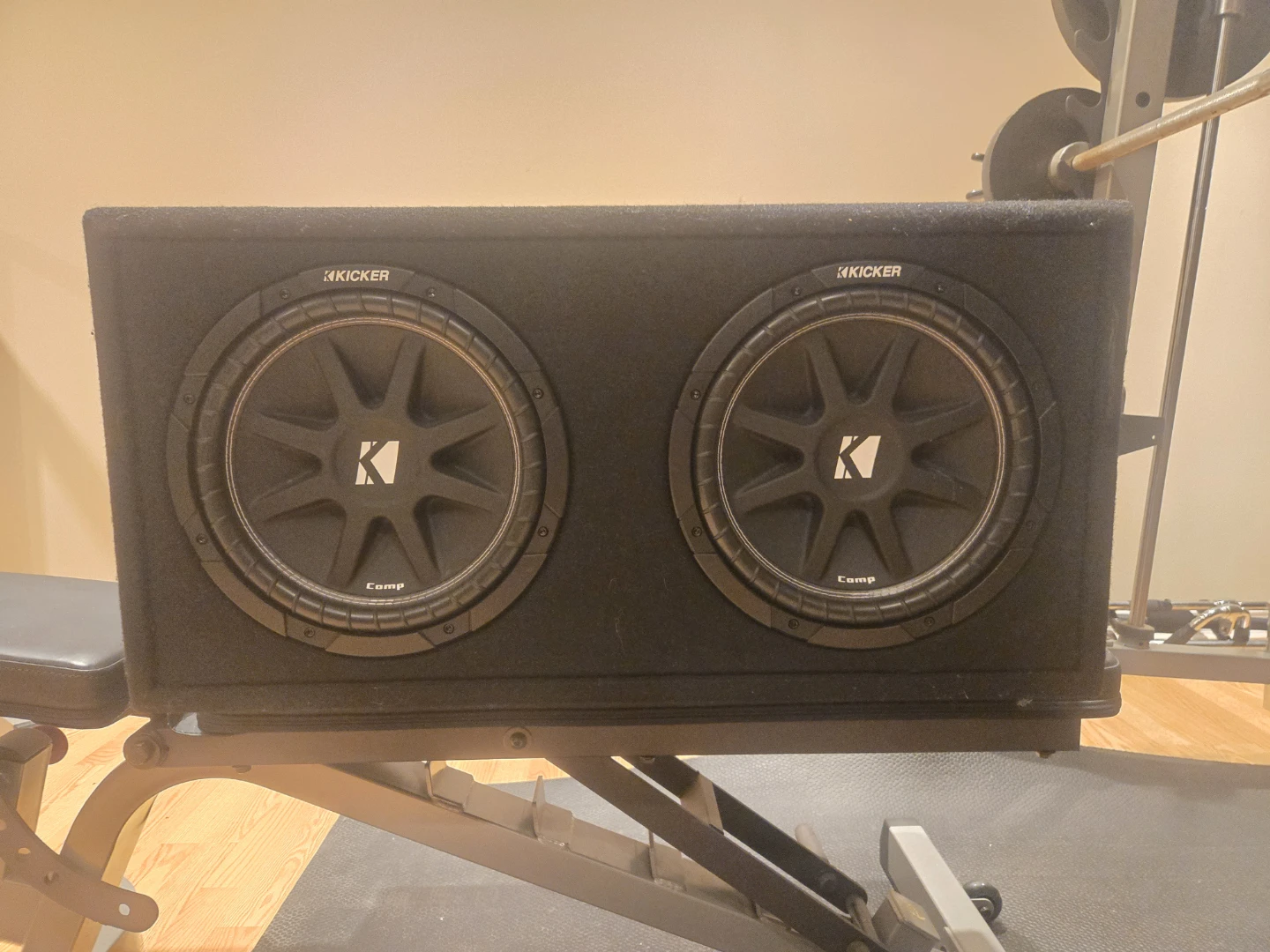 Kicker Comp Dual 12" Subwoofer Box with Rockford Fosgate Amp