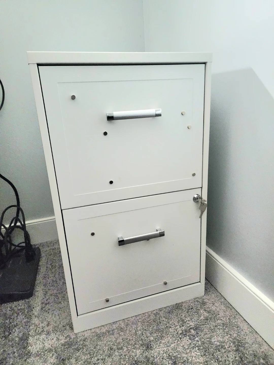 White 2-Drawer Filing Cabinet