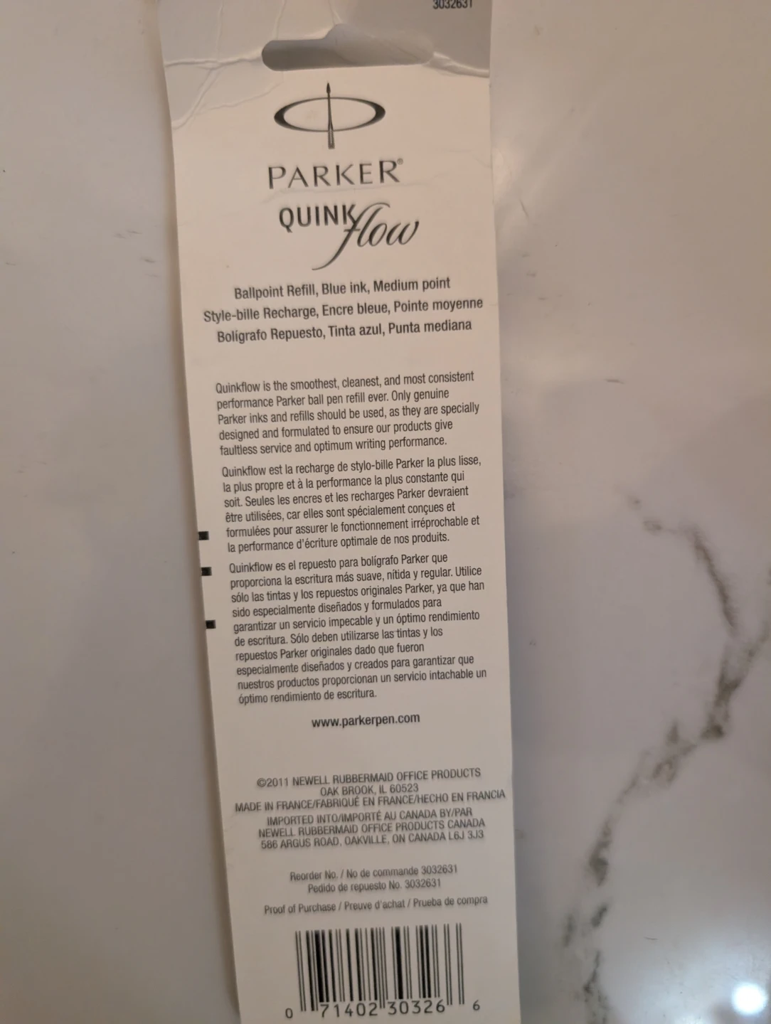 Parker Quinkflow Ballpoint Pen Refill - Medium Point, Blue Ink - photo 4